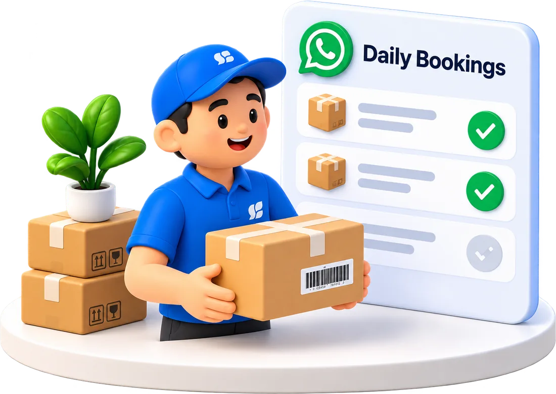Enter daily courier bookings
